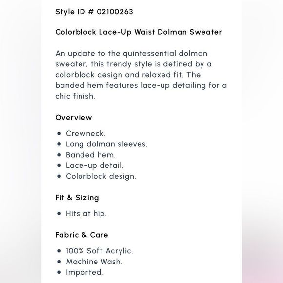 💜NWT NY&CO Plus Dolman Lace up Sweater in Purple, Size XXL - Picture 4 of 4